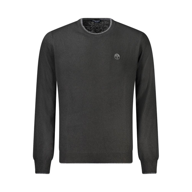 North Sails Black Wool Men Sweater North Sails