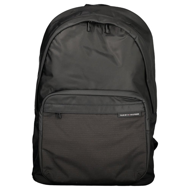 Tommy Hilfiger Black Polyester Men Backpack Tommy Hilfiger