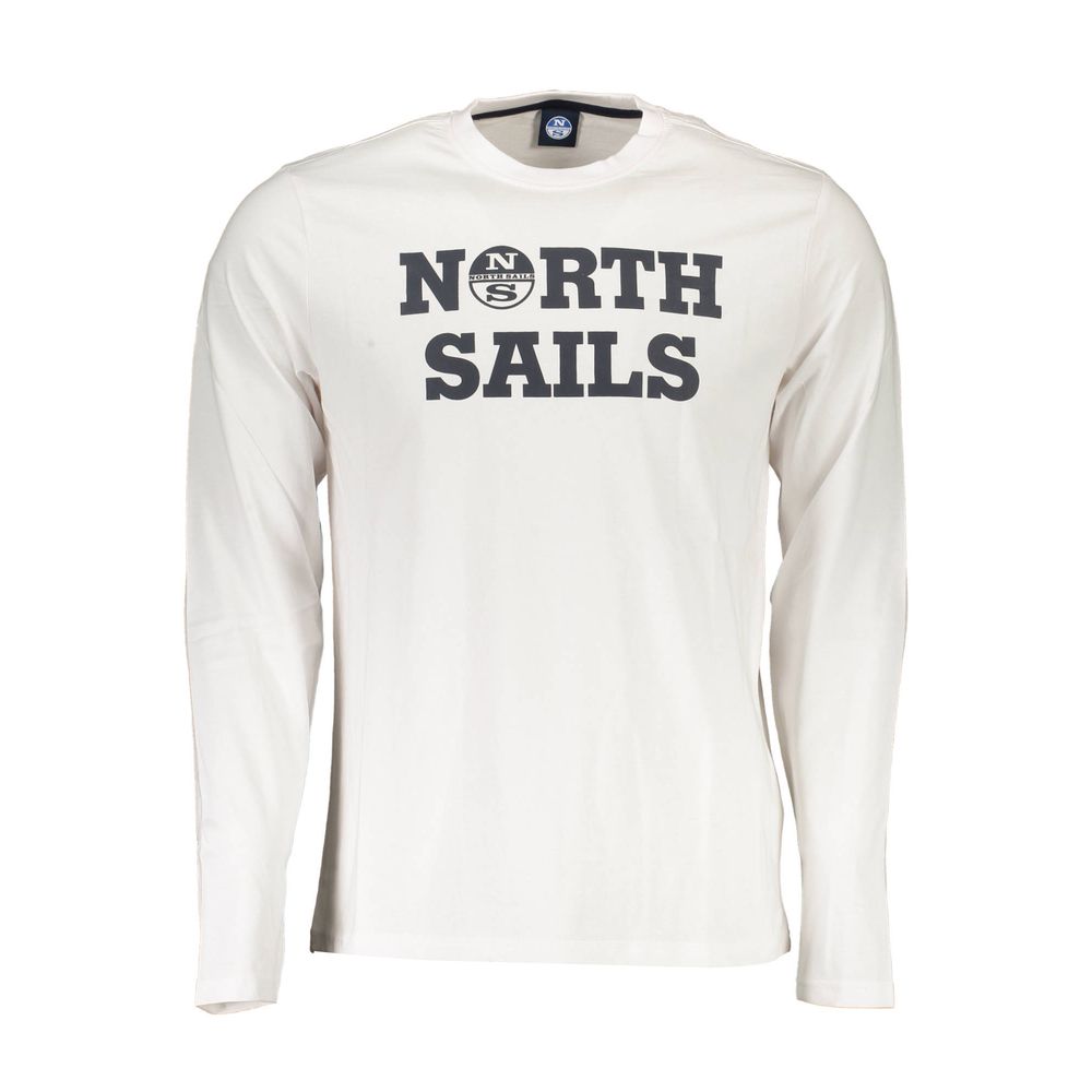 North Sails White Cotton Men T-Shirt North Sails