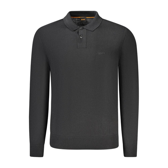 Hugo Boss Black Wool Men Sweater Hugo Boss