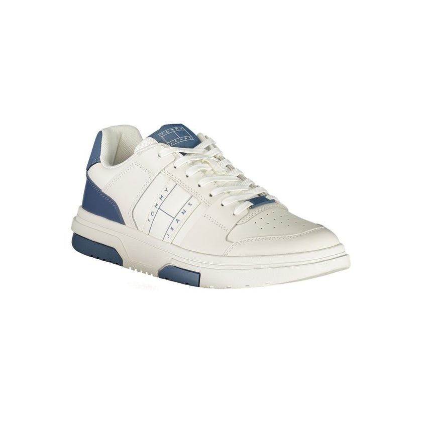 Tommy Hilfiger White Leather Men Sneaker Tommy Hilfiger