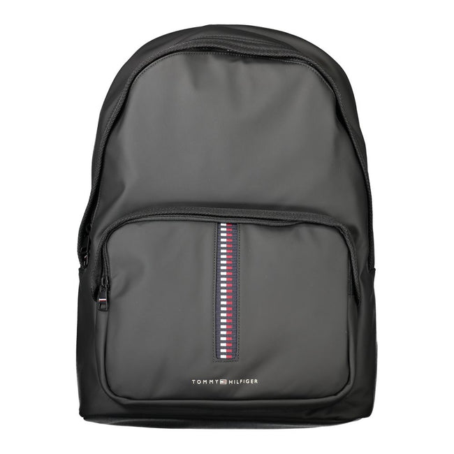 Tommy Hilfiger Black Polyethylene Men Backpack Tommy Hilfiger