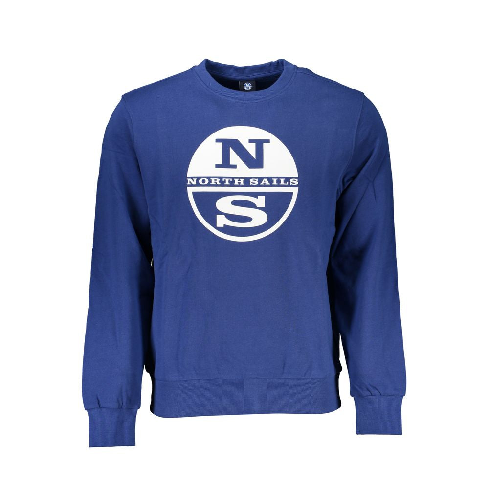 North Sails Blue Cotton Men Sweater North Sails