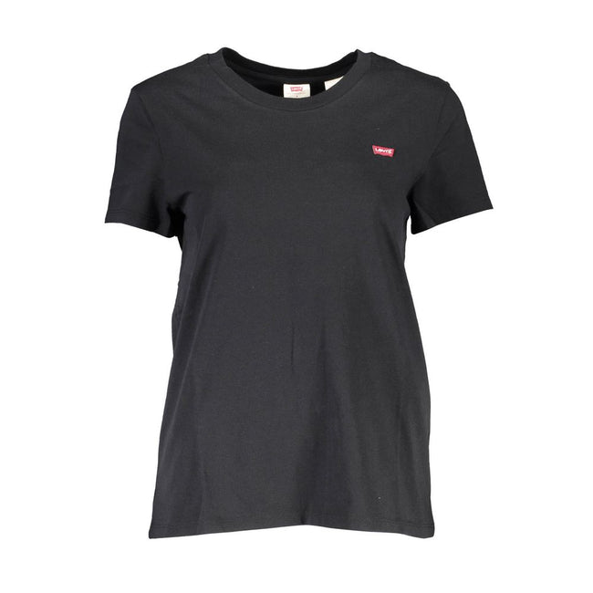 Levi's Black Cotton Women T-Shirt Levi's