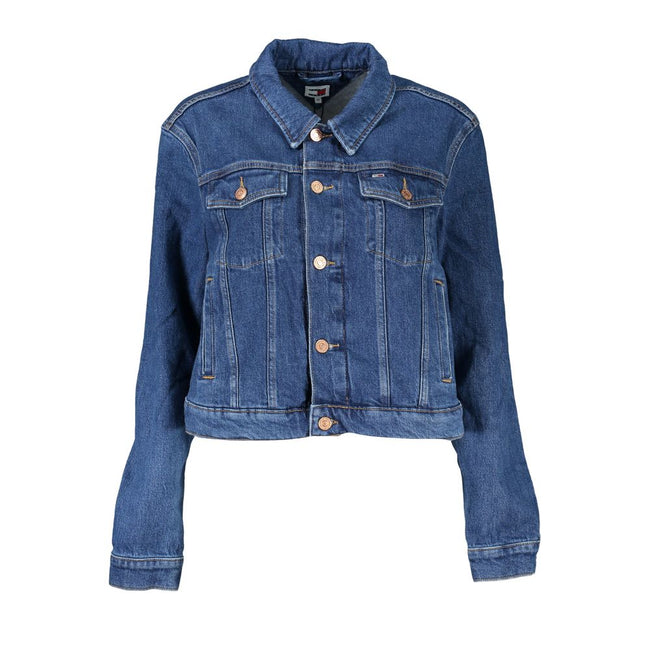 Tommy Hilfiger Blue Cotton Women Jacket Tommy Hilfiger