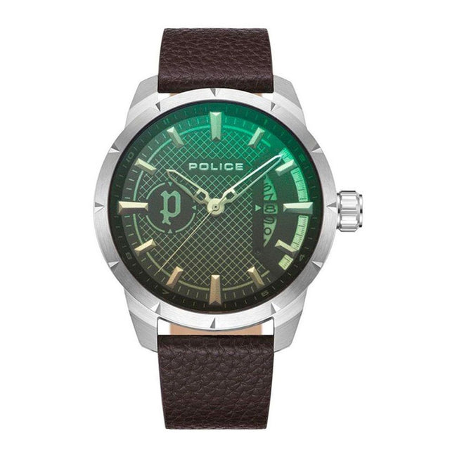 Police Brown Leather Watch Police