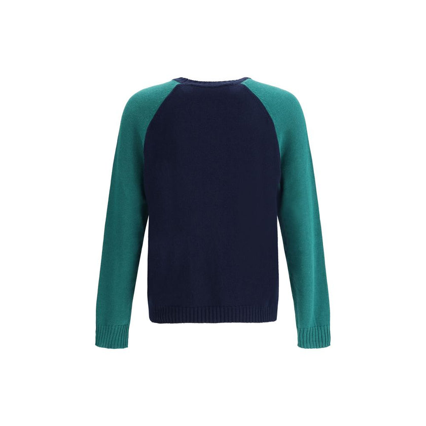 Valentino Blue Fleece Wool Sweatshirt Valentino