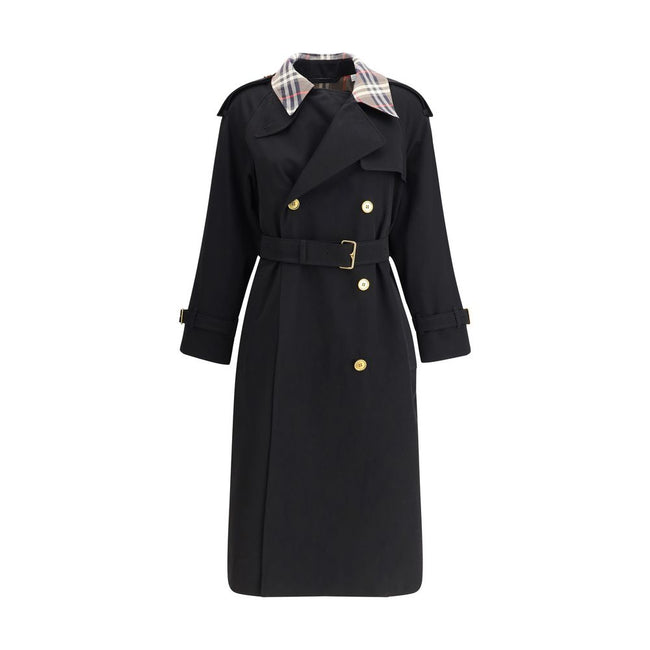 Burberry Castleford long Trench Coat with Check collar Burberry