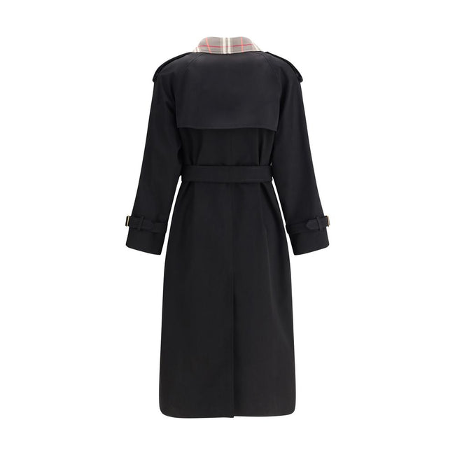 Burberry Castleford long Trench Coat with Check collar Burberry