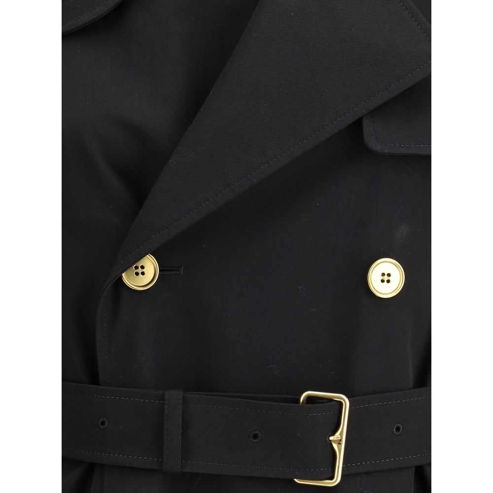 Burberry Castleford long Trench Coat with Check collar Burberry