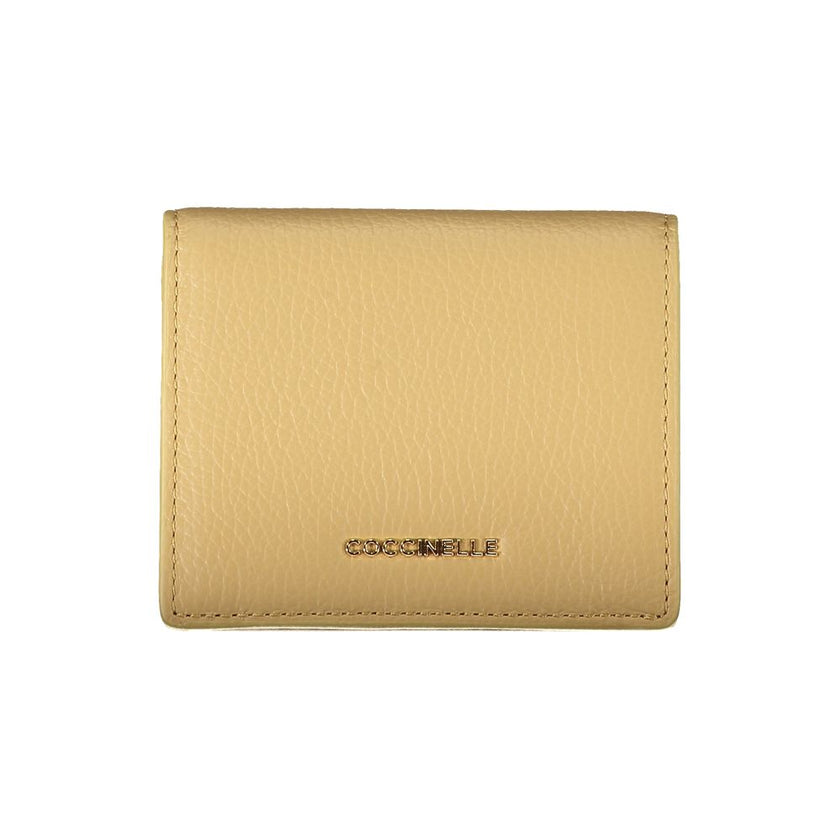 Coccinelle Beige Leather Women Wallet Coccinelle