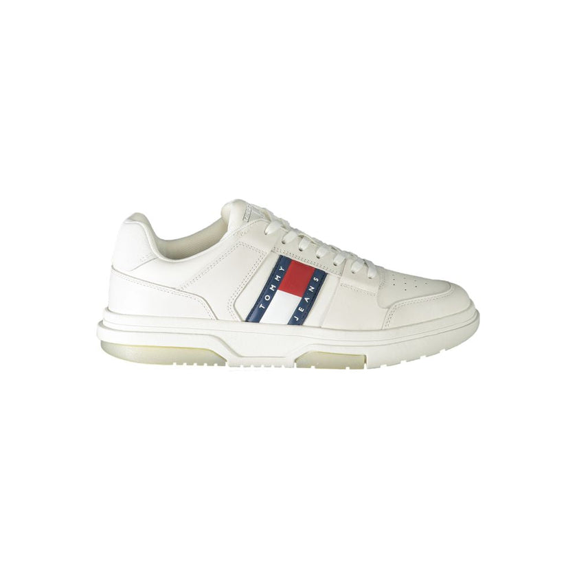 Tommy Hilfiger White Leather Men Sneaker Tommy Hilfiger
