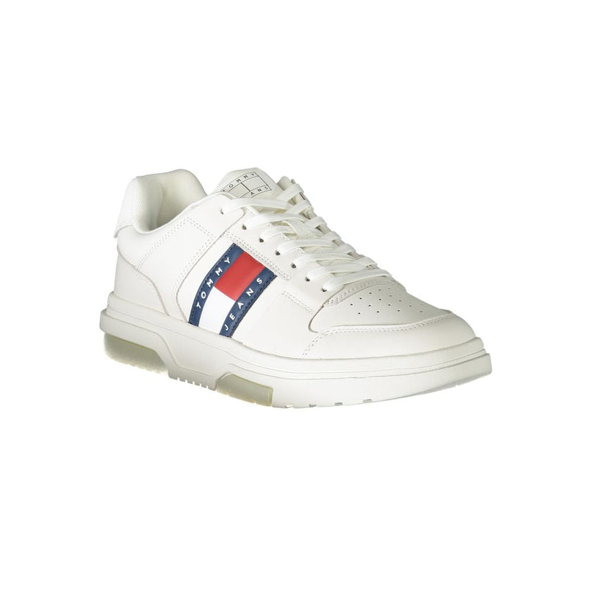 Tommy Hilfiger White Leather Men Sneaker Tommy Hilfiger