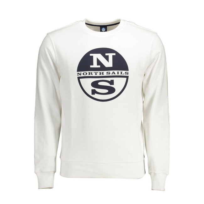 North Sails White Cotton Men Sweater North Sails