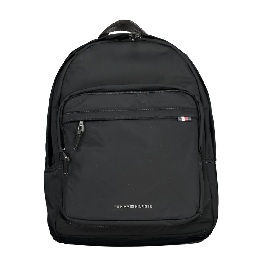 Tommy Hilfiger Black Polyester Men Backpack Tommy Hilfiger