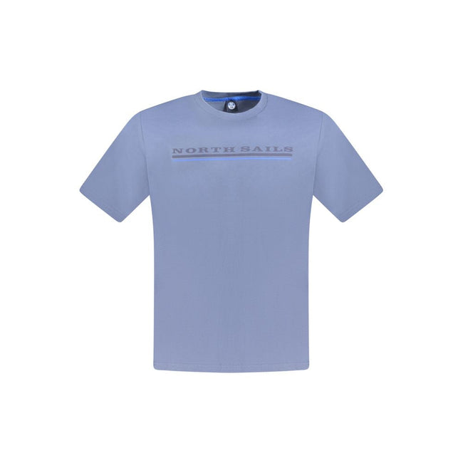 North Sails Blue Cotton Men T-Shirt North Sails