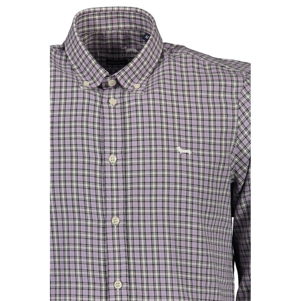 Harmont & Blaine Purple Cotton Men Shirt Harmont & Blaine