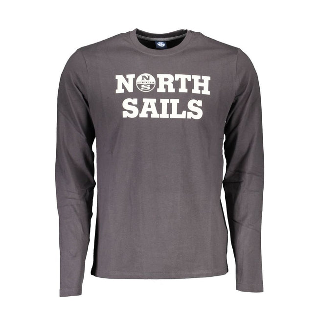 North Sails Brown Cotton Men T-Shirt North Sails