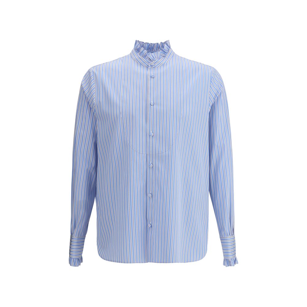 Valentino Striped plastron and ruffle Shirt Valentino