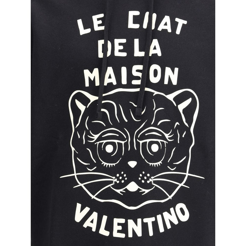 Valentino Black Cotton Sweatshirt Valentino