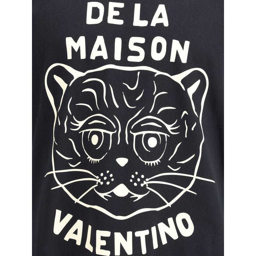 Valentino Black Cotton T-Shirt Valentino