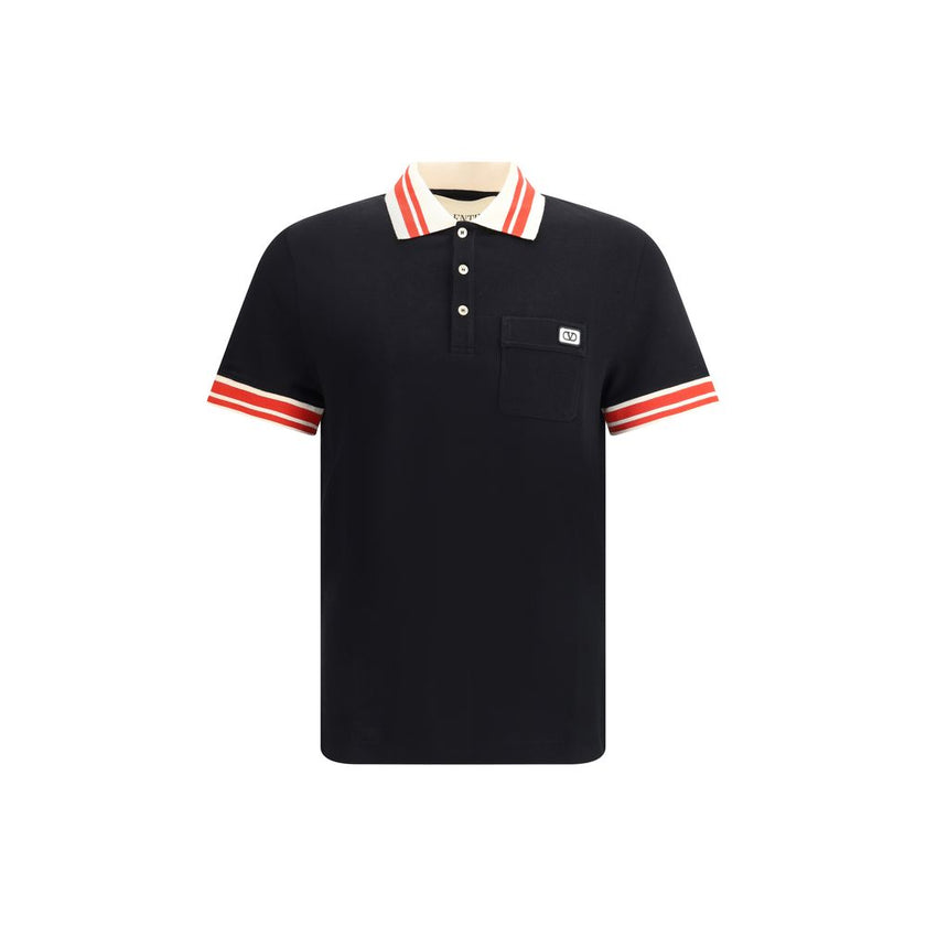 Valentino Black Cotton Polo Shirt Valentino