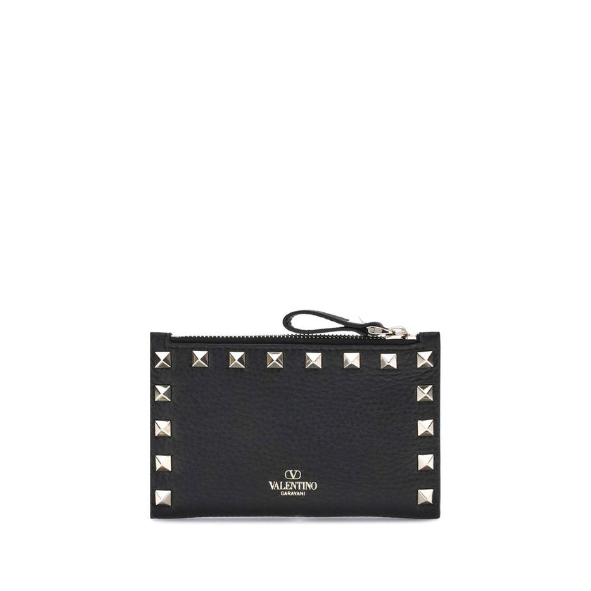 Valentino Garavani Black Calf Leather Bos Taurus Wallet Valentino Garavani
