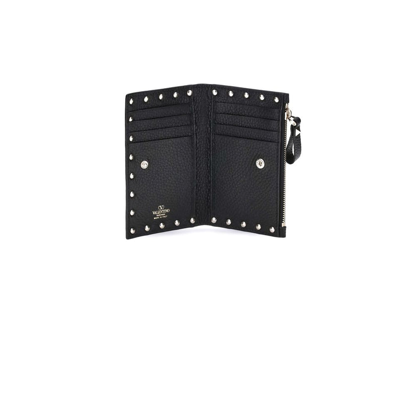 Valentino Garavani Black Calf Leather Bos Taurus Wallet Valentino Garavani