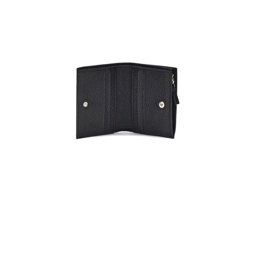Valentino Garavani Black Calf Leather Bos Taurus Wallet Valentino Garavani