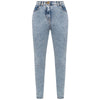 Balmain Blue Cotton Women's High-Waisted Jean Balmain