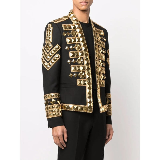 Balmain Black Acetate Men's Blazer Balmain