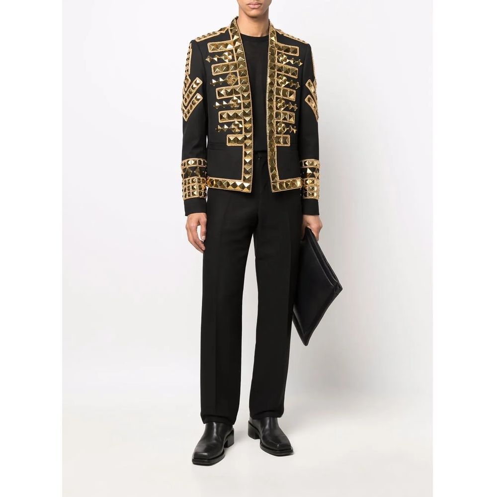 Balmain Black Acetate Men's Blazer Balmain