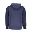 Tommy Hilfiger Blue Cotton Men Sweater with Hood Tommy Hilfiger