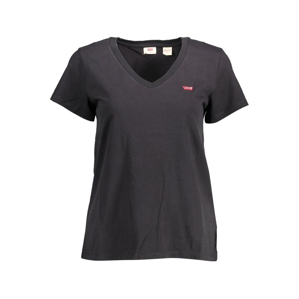 Levi's Black Cotton Women T-Shirt Levi's