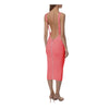 Balmain Pink Viscose Dress Balmain