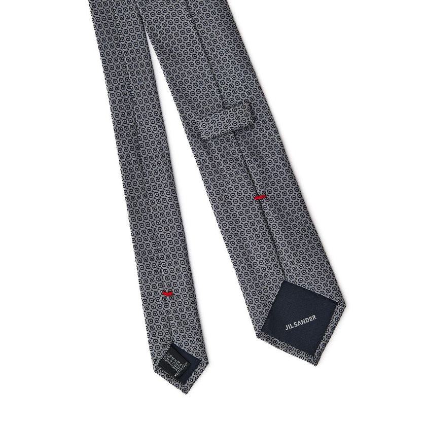 Jil Sander Gray Silk Tie Jil Sander