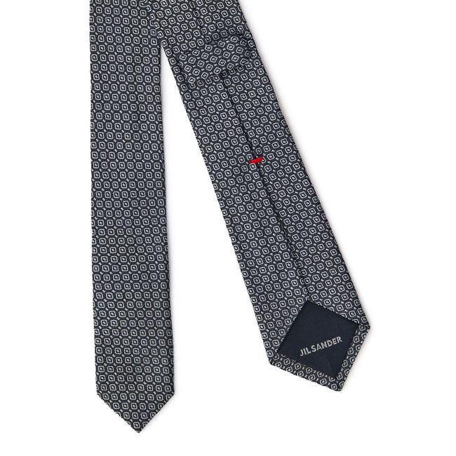 Jil Sander Gray Silk Ty Jil Sander