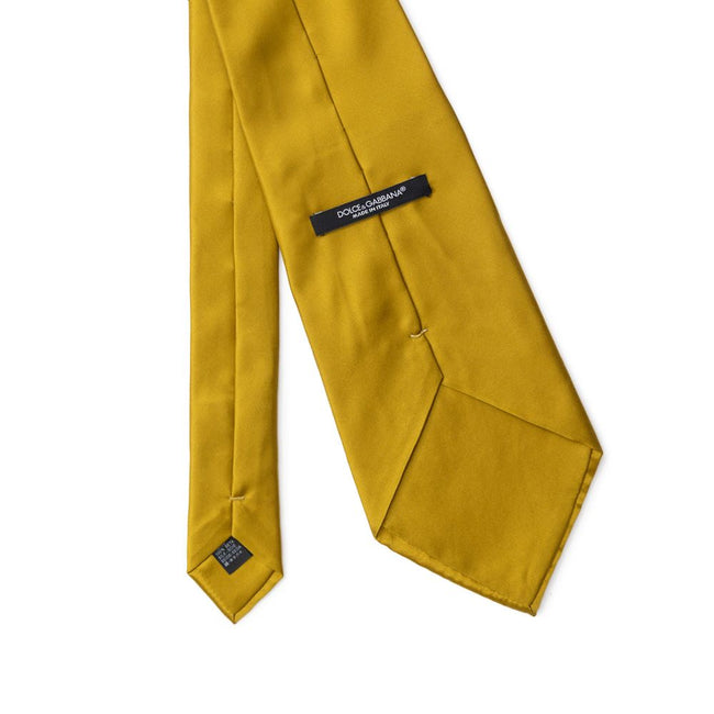Dolce & Gabbana Yellow Silk Ty Dolce & Gabbana