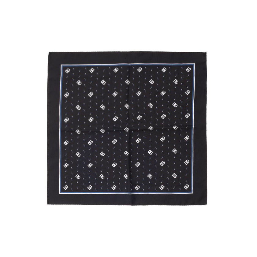Dolce & Gabbana Black Silk Pocket Square Dolce & Gabbana