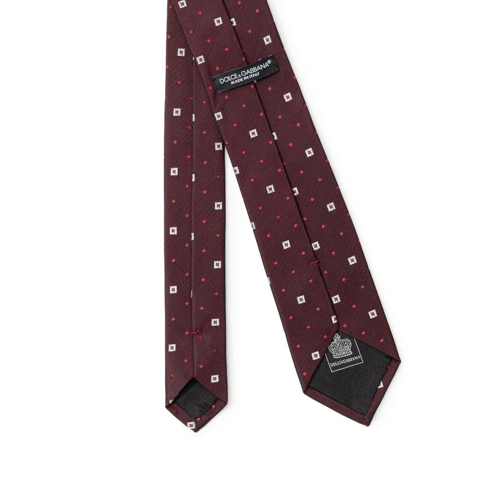 Dolce & Gabbana Bordeaux Silk Ty Dolce & Gabbana