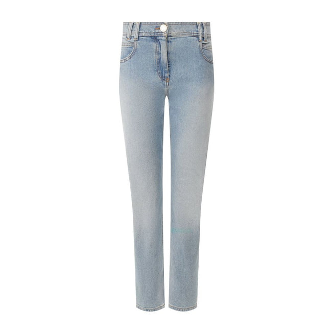 Balmain Blue Cotton Women's Jeans Balmain