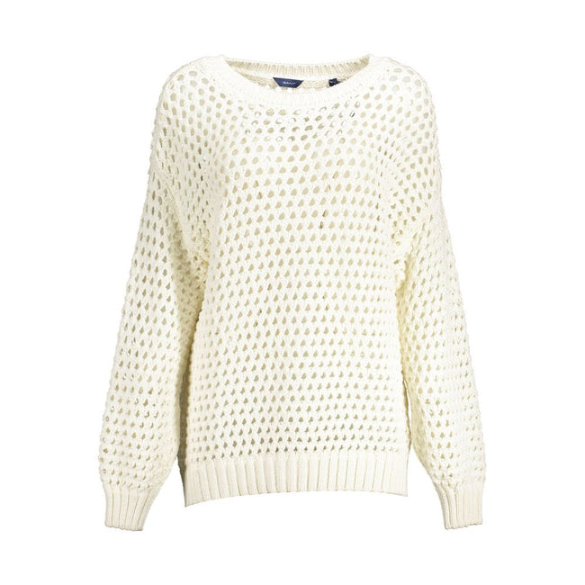 Gant White Cotton Women Sweater Gant