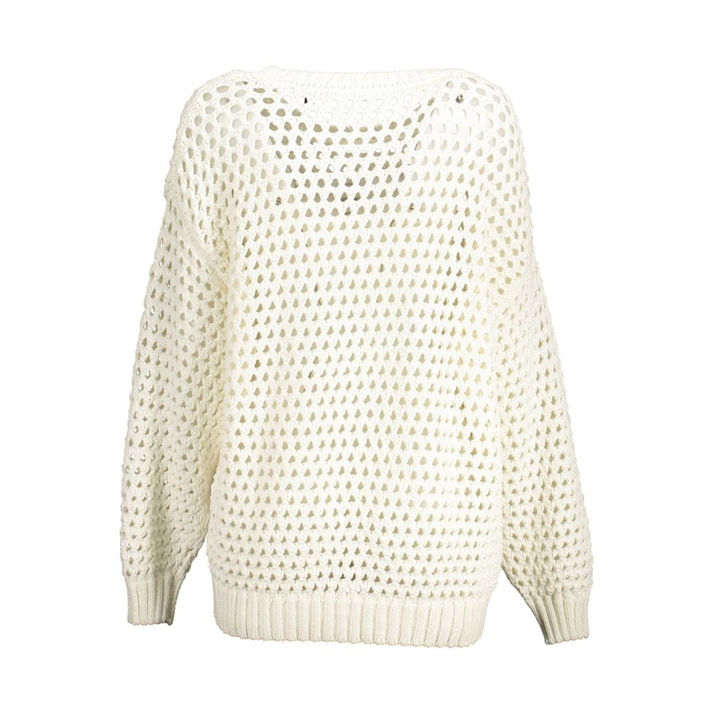 Gant White Cotton Women Sweater Gant