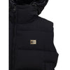 Dolce & Gabbana Black Polyester Sleveless Jacket Dolce & Gabbana
