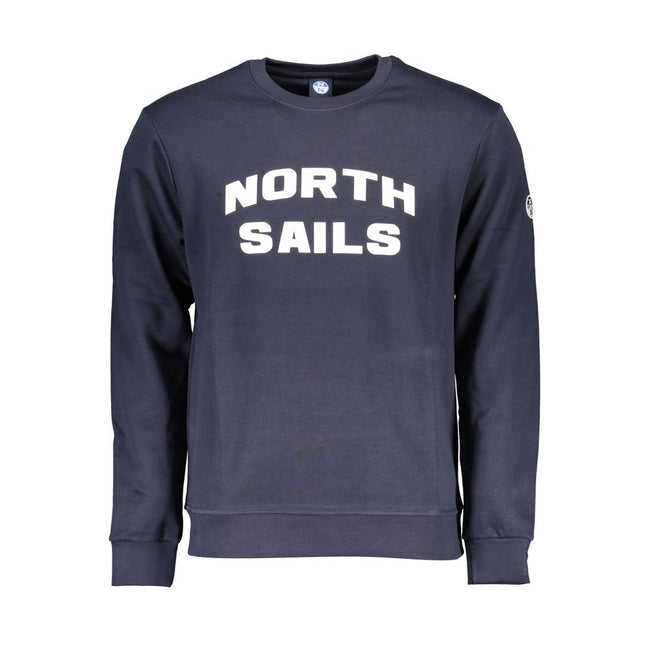 North Sails Blue Cotton Men Sweater North Sails