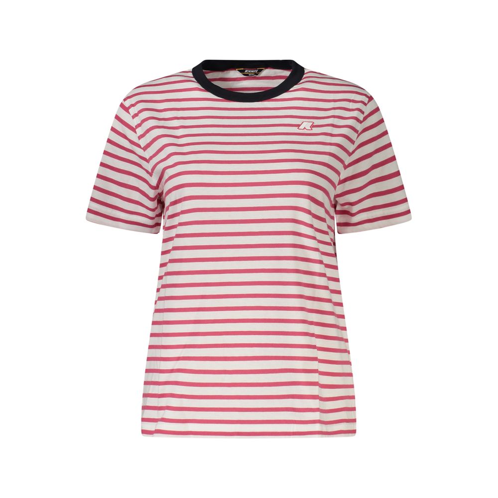 K-WAY Pink Cotton Women T-Shirt K-WAY