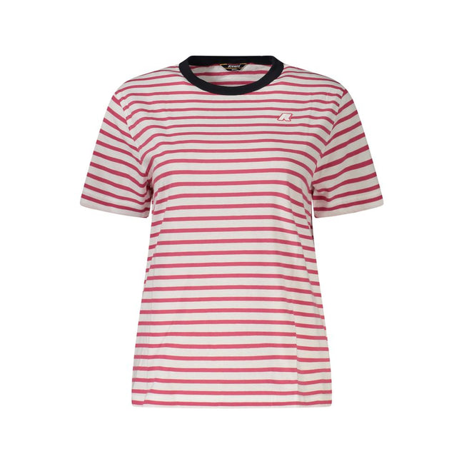 K-WAY Pink Cotton Women T-Shirt K-WAY