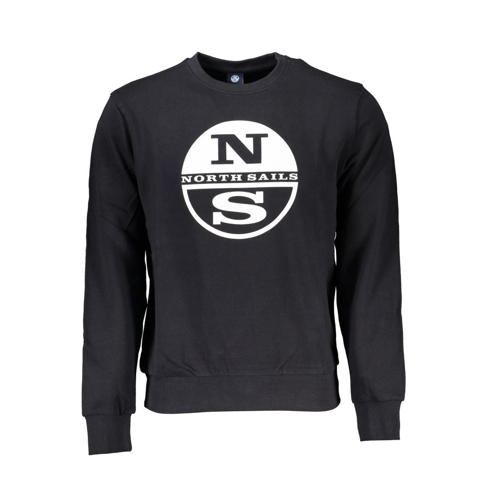North Sails Black Cotton Men Sweater North Sails