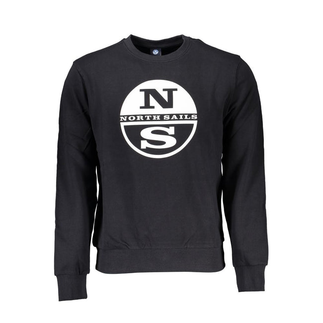 North Sails Black Cotton Men Sweater North Sails