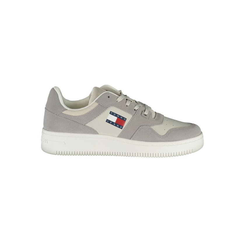 Tommy Hilfiger Grigio Pelle Men Sneaker Tommy Hilfiger
